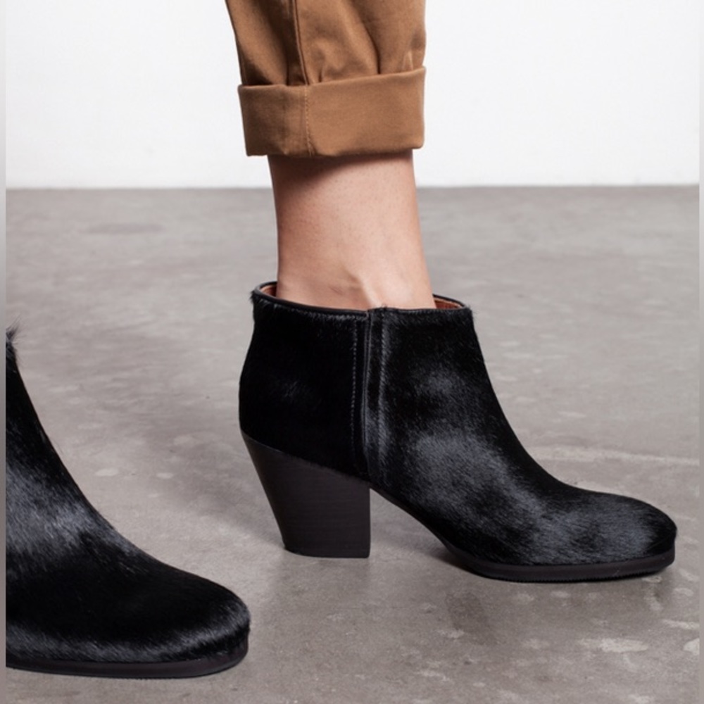 Rachel Comey Mars Calf Hair Slip On Bootie in Black size 9
